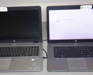 LOT OF 2 HP ELITE BOOK WIT INTEL CORE I7 LAPTOPS NO HARD DRIVES WITH POWER SUPPLIES