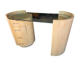 Jay Spectre Century Cerused Oak Desk & Chair