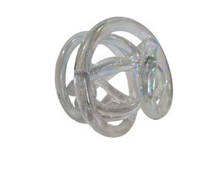 Clear Glass Knot Sculpture