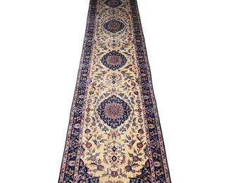 Antique Hand Knotted 20ft Runner