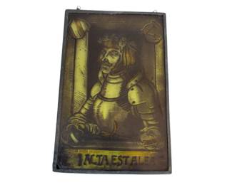 19th Cen Painted Glass of Ulrich von Hutten
