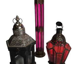 Large Moroccan Style Lantern with Lights Added
Copper Finish Moraccan Pendant Light
6 - Moraccan Hanging Lanterns
2 - Moraccan Hanging Lanterns
Turkish Mosaic Glass Lantern and Lamp
3 - Moraccan Lanterns