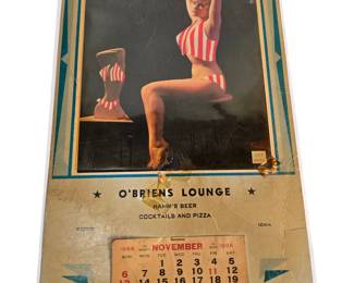 1966 Hamms Beer Nude O'Brien's Lounge Calendar