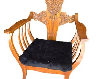 Antique Demon Renaissance Revival Chair