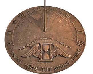 Antique W M Welch Chicago Copper Sundial