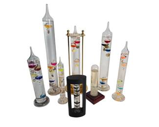 Group of Galileo Thermometers Etc