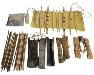 1948 Mille Lacs Moccasin Game Counting Sticks Etc