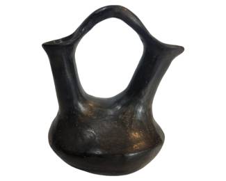 Antique Native Wedding Jar Pottery Blackware