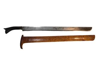 19th Cen Sumatran Sikin Panjang Sword x 2
