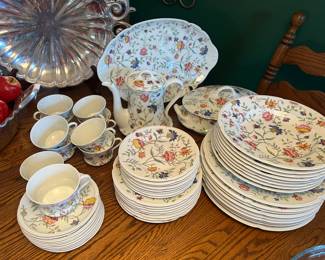 Royal Limoges "Adriana" china - 8 Six piece place settings plus extra dinner plate s and cups and saucers and serving pieces