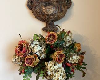 Vintage Lava Beau with silk arrangement by Celebrations