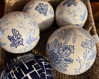 5 Blue and White Orbs