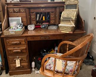 Roll Top desk and chair