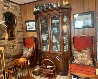 fireside Chairs, Thomasville French Countey China Cabinet