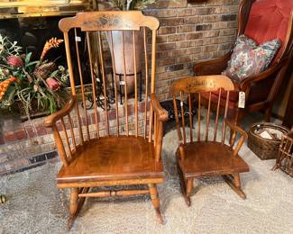 Maple Rocker and Childs rocker