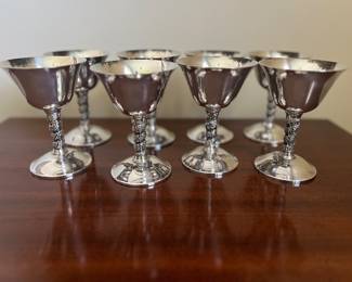 Set 8 Spanish Silver Plate Goblets