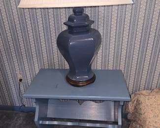 Side Table and Lamp