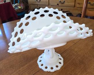 Milk Glass Banana Boat Bowl