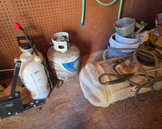 Yard Sprayers and Butane Bottle