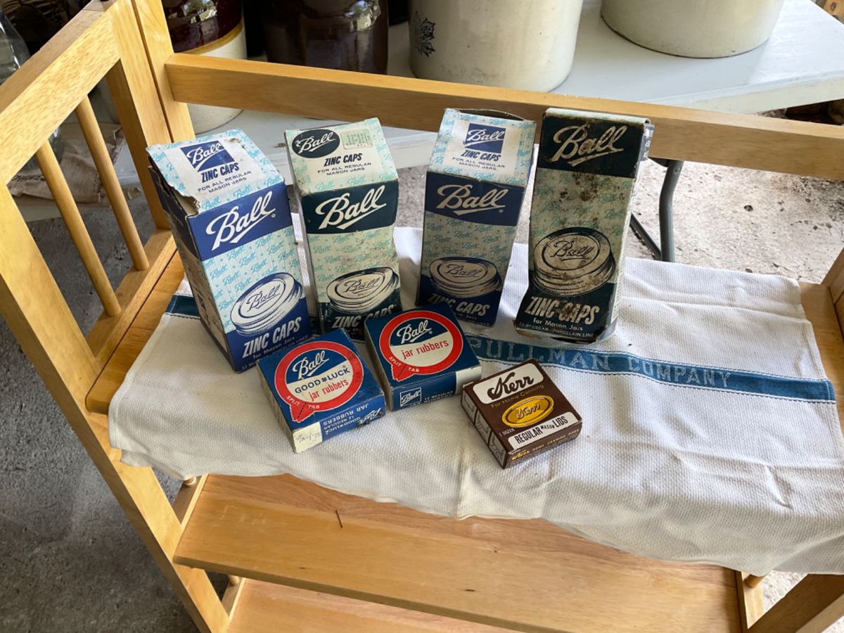 Old Zinc Lids and Rubber seal lids