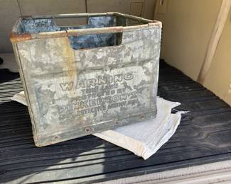 Galvanized Pinkerton Crate