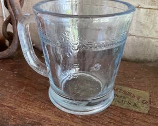 Fire King Sapphire Blue Philbe D handle mug