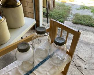 Antique Jars with zinc lids