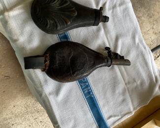 Leather powder flasks