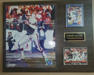 Bernie Kosar Collectables HUGE BROWNS Collection THIS IS A SIGNED COLLECTABLE