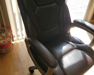 Leather Office Chair - Burgundy Color