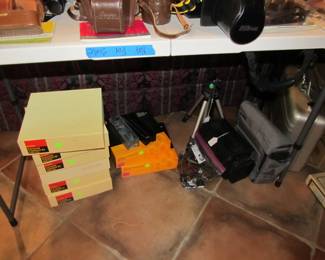 Vintage cameras! Argus, Polaroid, Nikon, Kodak, Handycam, Vivitar, Lenses, bags, tripods, and so much more!
