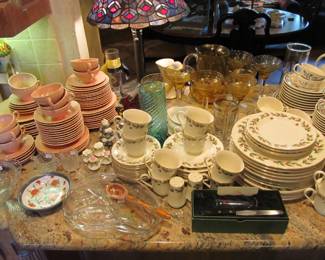 The holidays are coming! We have several sets of lovely dishes. Homer Laughlin, Royal Doulton, Franciscan