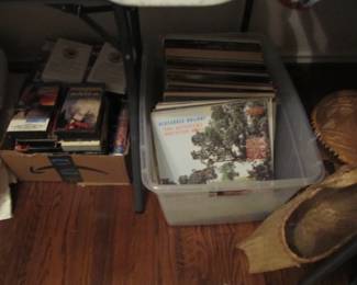 We have a HUGE record LP and 45s collection, including VHS and DVD, CD