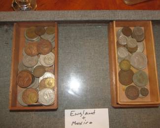 Great collection of costume jewelry, knives, collectibles coins, paper money, handmade smoking pipes, antique watches, Apple products, Obsidian stones, 1886 coin bag, 1920s RARE condiment set and more.