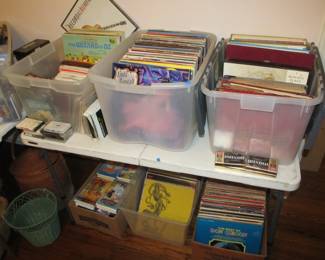 We have a HUGE record LP and 45s collection, including VHS and DVD, CD