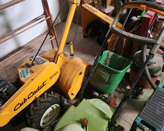 Cub cadet tiller and electric mower