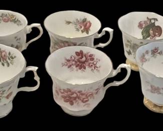 Assortment of Royal Albert Cups More