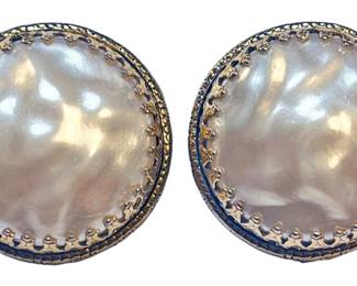 Vintage Clip On Pear Bead Earrings