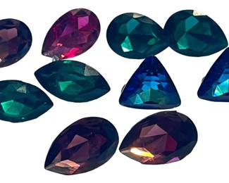 Faceted Vibrant Jewel Pierced Earrings