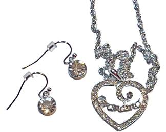 Silver Tone Grandma Necklace Set