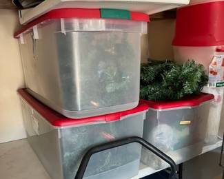 Tubs full of garland