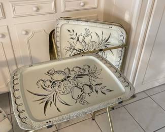 Vintage metal TV trays
