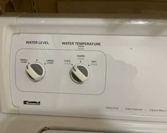 The control panel of the washer