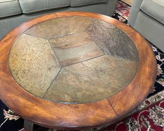 The surface of the coffee table