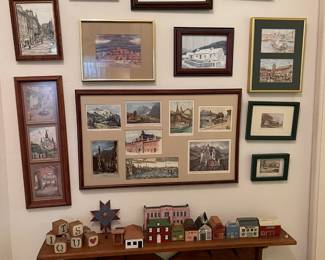 Framed prints of buildings