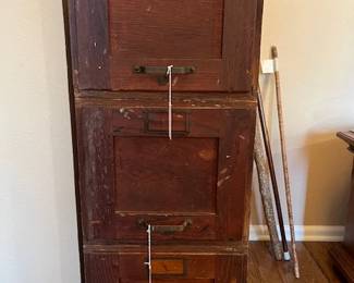 Antique stacking filing cabinets