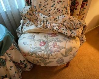 This shows the original upholstery with the cover pulled away to show detail