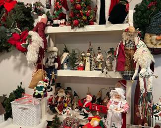 Snowmen, Santa, trees, ornaments