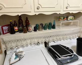 Vintage bottles and insulators