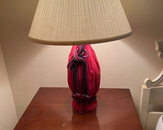 Covered table base lamp